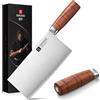 XINZUO Acciaio Composito Professionale Mannaia da Cucina 18,8cm -Affilati Coltello da Cuoco Cinese Acciaio Inossidabile Coltello da Chef -Manico in Red Wood -Taglia Rapidamente Gli Alimenti