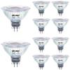 DiCUNO Lampadina LED dimmerabile GU5.3, bianco caldo 2700K, 6W sostituisce i faretti alogeni 60W, 12V, 420LM, MR16, Faretto LED dimmerabile, Angolo di emissione 40°, 10 Pezzi