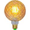TIANFAN - Lampadine a LED vintage con filamento, 4 Watt, 220/240V E27, lampadina decorativa G95 effetto anticato Colore dorato.