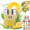 TEA Uniqō Tea Uniqo - Ananas Matcha Latte Polvere - Ideale per Bubble Tea, Shakes o Pur - Polvere Macha giapponese con sapore di Pineapple senza coloranti artificiali in elegante barattolo