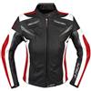 A-Pro Giacca Pelle Moto Donna Protezioni CE Imbottitura Termica Femminile Rosso M