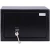 DONAU TECH Cassaforte per mobili, 8,5 l/31 x 20 x 20 cm, cassaforte manuale, cassaforte per banconote, cassaforte da parete, con 2 chiavi e nero