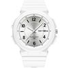 findtime Orologio da donna bianco analogico al quarzo orologio da polso con data giorno minimalista orologio da donna impermeabile per donne studente ragazza ragazzo, bianco, cinghia