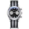 ADDIESDIVE Orologio Cronografo al Quarzo 100 M Impermeabile BGW9 Luminoso in Acciaio Inox Panda Quadrante Orologi Sportivi per Gli Uomini Cinturino in Nylon