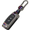 Happyit Custodie di Copertura Della Chiave Dell'auto in Lega di Ainco per Ford Intelligente/Pieghevole Focus Mondeo Edge Fiesta Kuga Mondeo MK4 Fusion Escort Ecosport (E Colore Opaco)