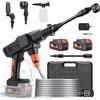 Lambluefly Idropulitrice a Batteria 4.0Ahx2, Max 120Bar Idropulitrice Professionale con Motore Brushless, Regolabile su 3Livelli, Idropulitrice Portatile con Ugelli 6-IN-1 per Lavaggio Auto