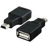 TECHZOCO Adattatore USB A a Mini USB, velocità di trasferimento fino a 480 Mbps, Femmina a Maschio, Nero
