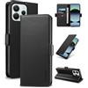 Yunubeyii Cover Libro per Xiaomi Redmi Note 14 4G - [Blocco RFID] Luxury PU Leather Portafoglio Card Holder Magnetic Phone Custodia con Kickstand, Cover Protettiva Antiurto, Nero