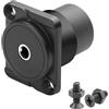 QIANRENON TRS 3.5mm Montaggio a pannello Connettore Stereo Accoppiatore 3 poli 1/8 TRS Femmina a Femmina Adattatore Fisso Presa Cuffia, XLR/D Tipo Montaggio a Pannello, per Amplificatore Porta Audio