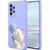 UPLAI Cover per Samsung Galaxy A53 5G, Ultra Sottile Silicone Liquido Antiurto Custodia con Modello di Pittura 3D, Premio Morbido Fodera Fibra, Elegante Carino Caso. P9