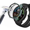 Acadeny Custodia con pellicola protettiva in vetro temperato, compatibile con xiaomi Mi Watch, durezza 9H, protezione a 360°, ultra sottile, per xiaomi Mi Watch con scala, verde