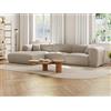 Vente-unique-Grande divano in Tessuto chiné Beige - Angolo a sinistra - POGNI di Maison Céphy