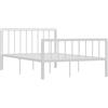 vidaXL Giroletto Bianco in Metallo 120x200 cm