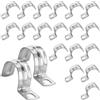 Poppstar 20x Morsetto per tubi a foro singolo in acciaio inox, larghezza banda 12 mm, per tubo con diametro 20 mm
