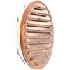 Plikc - Griglia aerazione tonda in con rete anti insetti - MADE IN ITALY (Rame 125/160mm)