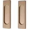 MOROBOR Auto-Stick Rettangolare Porta Scorrevole Pull, 2pcs Lega di Alluminio Flush Pull Punch-Free Maniglia per Porta Scorrevole Armadi Finestre (Bronzo Oro, 100mm)