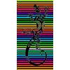 Miracle Home. Telo mare cotone egiziano Salamandra Arco Iris, 80% cotone, 20% poliestere. 90 X 165 12063