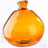 GILDE Vaso organico - vetro - arancione - altezza 32 cm x diametro 31 cm - vaso decorativo pancioso - produzione europea - materiale riciclato