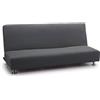 FAVERTI® Copridivano elasticizzato per divano letto a tre posti, modello reale, grigio, copridivano per letto universale, protezione di qualità in tessuto jacquard con tocco di cotone
