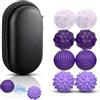 JoyJoyful 8 Pezzi Fidget Toys Stress Balls, Magnetic Balls Palla per Massaggio Alle Mani Sfere,Decompression Magnetiche Sfera per Massaggio a Punta Delle Dita Alleviare Lo Stress (Violetta)