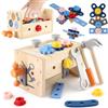 Mezzar Cassetta Attrezzi Bambini, Banco da Lavoro per Bambini, Costruzioni Giochi per Bambini 3 anni Maschio, Valigetta Attrezzi da Lavoro Bambini Giochi Educativi Bimbo 3 4 5 6 7 anni Ragazzo Ragazza