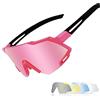 ZISTRFLO Occhiali da sole sportivi polarizzati con 5 lenti sostituibili, occhiali sportivi cool Z87 per il ciclismo e la pesca, A06