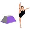 Qustikuri Balance Stand Cube Ritmica Ginnastica Allenamento Balance Block Stunt Trainer Cheerleading Balance Trainer Block Cheer Flyer Versatile Balance Block per esercizi di Tumbling (viola-grigio)