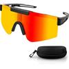 CNMTCCO Occhiali Ciclismo, Occhiali Veloci RunningUomo Donna, da Sole Sportivi Per Ciclismo, Corsa, Pesca, Alpinismo, Motociclismo(UV400)