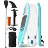 Victoper Tavola da Surf Gonfiabile, Kit di Stand up Paddle,Accessori Disponibili,Adatto per Tavola da Sup in Piedi per Adulti,Tavola Sup Gonfiabile,320x82x15cm,Verde Menta