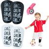 MSIHEY Mini parastinchi da calcio con fischietto, 10 x 6 cm, 4 pezzi di piccoli parastinchi, attrezzatura protettiva da calcio per adolescenti e bambini.
