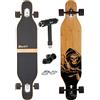 FunTomia Camber Longboard con cuscinetti a sfera Mach1 in ceramica Flex1 Drop Through Cruiser Freeride Pattinaggio completo con T-Tool