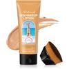 SHOPPGO Fondotinta Gambe Waterproof, 118ml Fondotinta Corpo Gambe, Fondotinta Corpo Waterproof, Fondotinta per Gambe Capillari, Include Pennello per Fondotinta, Copertura a Lunga Durata (Lucentezza Media)