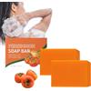 EONFAVE Sapone caki, 2 pezzi di sapone naturale presimmon, cachi per la rimozione dell'odore del corpo per uomini e donne, idratante, sbiancante, sapone da bagno per pulizia profonda per viso e corpo, peeling