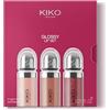 KIKO Milano Glossy Lip Set 03, Kit Labbra: 3 Lucidalabbra Idratanti Effetto Volume 3D