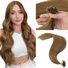MY-LADY Extension Capelli Veri Cheratina 50 Ciocche 60 cm - U Tip Human Hair Extensions Marrone Chiaro #06 Lisci Naturali Remy 1g/Ciocche 50g