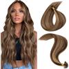MY-LADY Extension Capelli Veri Cheratina 25 Ciocche 25g 40 cm Biondo Scuro/Marrone Medio Capelli Umani Remy Lisci Naturale Keratin U Tip Human Hair Extensions #4P27