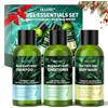ulluxe Kit da viaggio per bagno e capelli, shampoo al rosmarino, balsamo e docciaschiuma all'albero del tè, per forfora e prurito, formato da viaggio da 3,38 oz (3 pezzi)