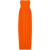JM CLOTHING Estate Pura Che Scorre Abiti Lunghi per Le Donne Beachwear Coprire Ups Senza Spalline Stampa Floreale Prendisole Wiggly Fashoin, Arancione fluo, L/XL plus