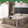 CHUFFED Lenzuolo in 100% lino, lavabile in lino, traspirante, per case coloniche, con finitura morbida, solo 1 letto (275 cm x 275 cm, lino naturale)