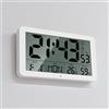Seutgjie Seugjie Orologio da Parete Digitale da 9 pollici Orologio Digitale da Tavolo con Secondi Data Settimana Temperatura Umidità Display DST Funzione doppio allarme Modalità Snooze Formato 12/24 ore Bianco