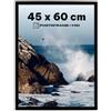 Photoframe4you - Cornice 45x60 cm - Nero - Vetro acrilico anti-rottura - Cornice da parete in MDF minimalista per poster, puzzle, certificati e altro - Arredamento moderno - Arco