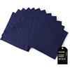 Encasa XO Set da 12 di Tovaglioli in Tessuto Cocktail | Tovagliolo da Tavola in Cotone Puro | 23x23 cm | Scotch Blue | Lavabile in Lavatrice