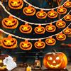 Gcstnn Halloween Zucca di Luci Stringa, 20LED Impermeabile Arancia Zucca Luci Alimentate a Batteria con Timer, Catena Luminosa per Halloween Addobbi Festa Carnevale Autunno In/Esterno Decor