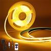 PSTAR Striscia LED COB 1M, Bianco Caldo2700K Striscia LED Dimmerabile 24V, larghezza 8mm, con Telecomando RF e alimentazione, per la decorazione domestica, cucina, specchio
