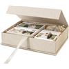 Hiwhy Scatola archiviazione foto,20x25 cm,lino,beige | Scatola Organizer In Lino,Scatola Ricordi - Conservare Foto,Immagini,Certificati,Accessori,Gioielli