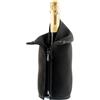 Koala Refrigeratore per vino e cava, in neoprene, con gel freddo, riutilizzabile, con cerniera, elegante e antiscivolo, per champagne e bottiglie standard, colore nero