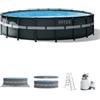 Intex Piscina fuori terra con struttura rotonda intex ultra xtr frame pompa a sabbia antracite 549x132 cm - cod. 26330np