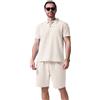 DONYKARRY 2 Pezzi Uomo Completa Set Corto Tuta Estiva Abbigliamento Polo Manica Corta + Pantaloncini Set