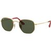 Ray-Ban 0RB3548NM F00831 51 Occhiali da Sole, Oro (Gold/Green), Unisex-Adulto