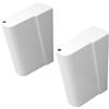 Inbagno Coppia Piedini Da Appoggio Per Pilozzo Lavatoio 60x50 Cm Linea Messico, Alti 40 Cm, In Ceramica Bianco Lucida Dal Design Moderno